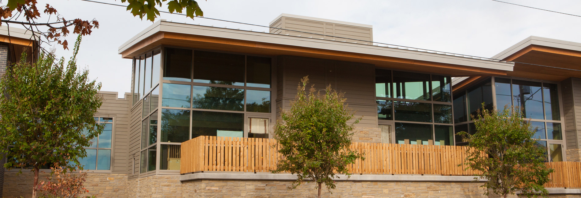 Outside view from the street of the Jean Tyson Child Development Study Center Building.